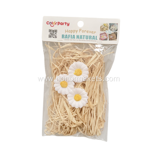 RAFIA NATURAL with Flowers
